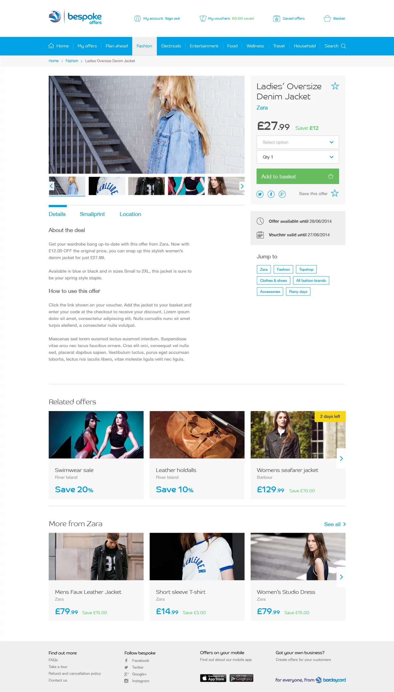Offer detail page