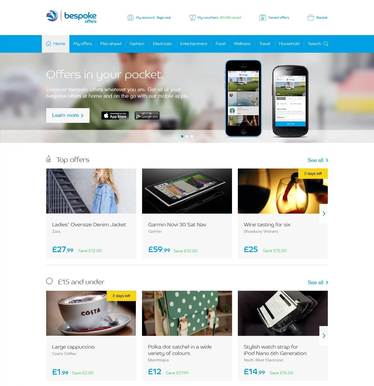 Bespoke Offers website