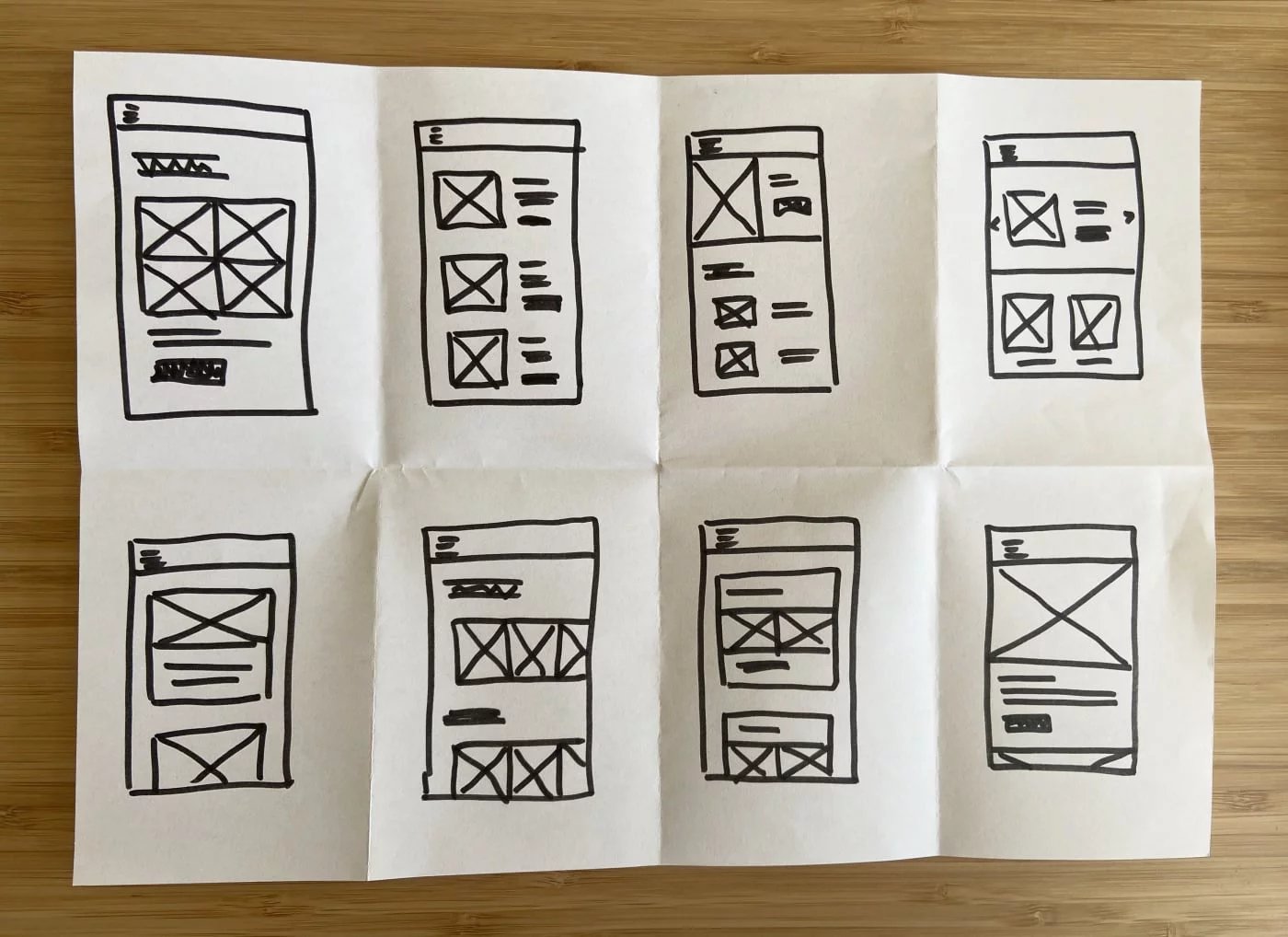 Mobile wireframe concepts
