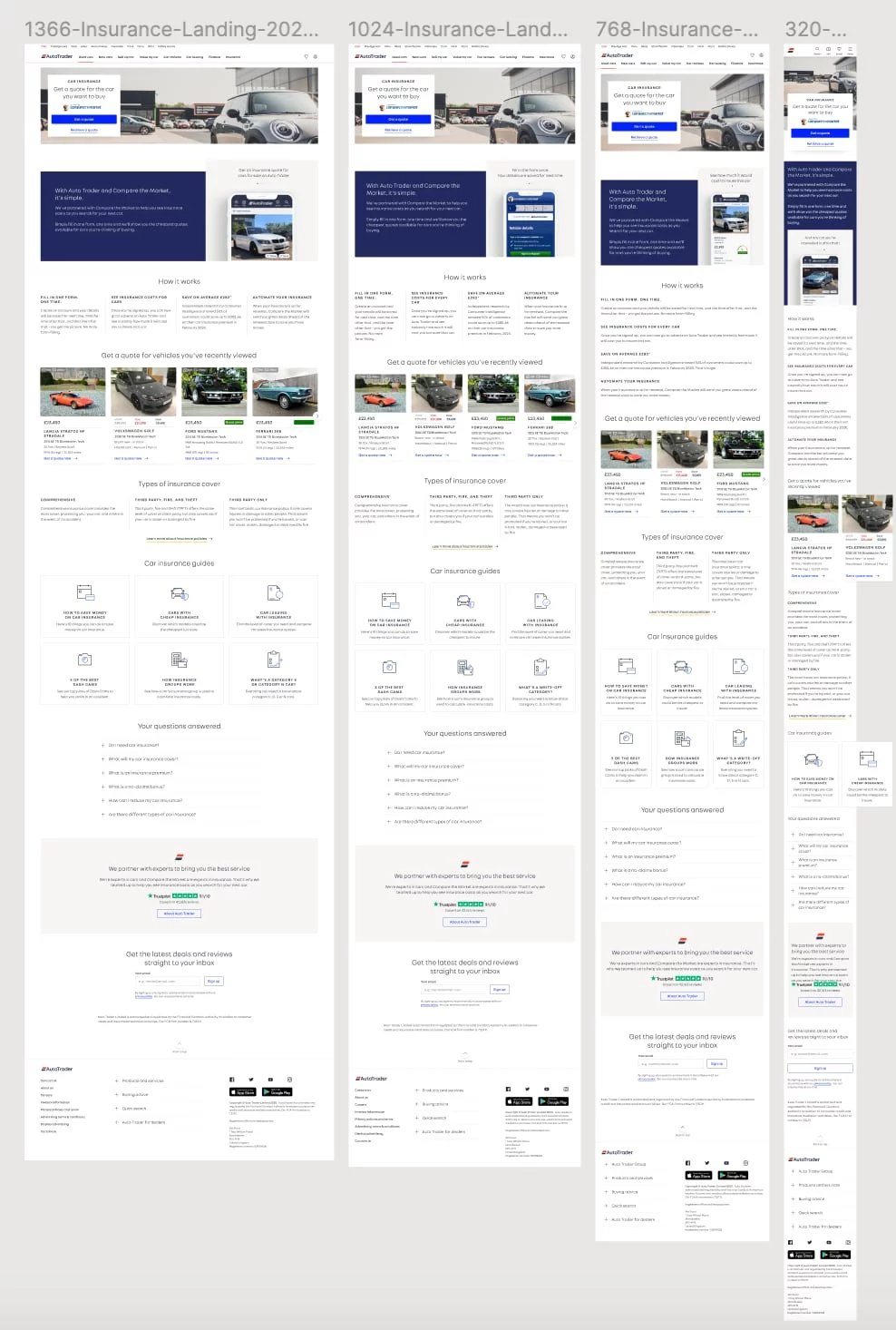AutoTrader insurance landing page